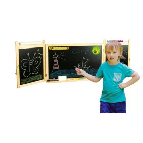 Tablă magnetică / de cretă pentru copii pe perete - naturală, 3Toys.com
