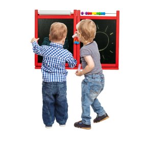 Tablă magnetică / de cretă pentru copii pe perete - roșie, 3Toys.com