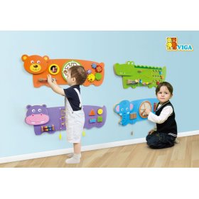 Jucărie educativă pe perete - Hipopotam, Viga