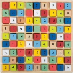 Small Foot Sudoku din lemn cuburi colorate, small foot