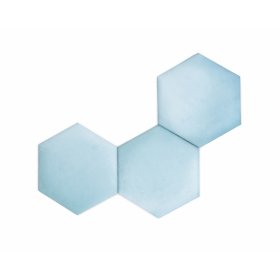 Panou tapițat hexagonal - albastru bebeluș, MIRAS