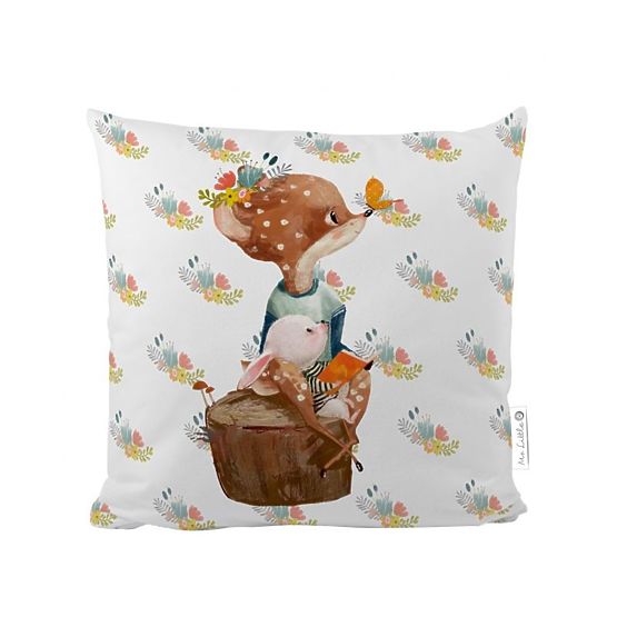 Domnul. Little Fox Pillow - Forest School - Fawn și iepure