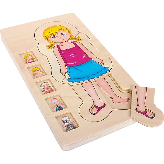 Small Foot Puzzle de anatomie din lemn