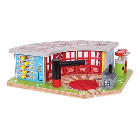 Bigjigs Rail Depo exclusiv pentru 5 trenuri