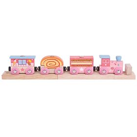 Bigjigs Rail Sweet express + 3 șine