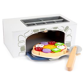 Cuptor pentru pizza din lemn cu accesorii, EcoToys