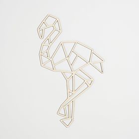 Pictură geometrică din lemn - Flamingo - diferite culori, Elka Design