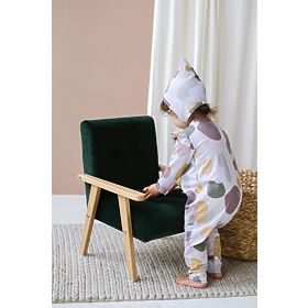 Fotoliu retro copii Velvet - verde inchis, Modelina Home