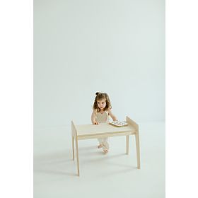 Măsuță și scăunel din lemn pentru copii S/M - natural, baby wood