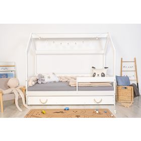 Pat de casă Lucky 160x80 - alb, Ourbaby®