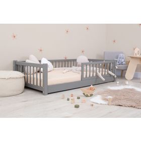 Pat pentru copii Montessori Ourbaby - gri, Ourbaby®