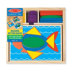 Puzzle din lemn - Mozaic - culori și forme, Melissa & Doug