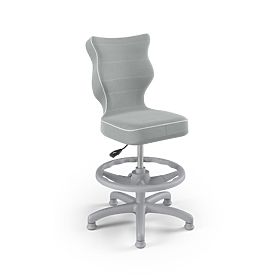 Scaun ergonomic pentru copii ajustabil la înălțimea de 119-142 cm - gri, ENTELO