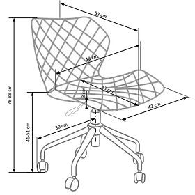 Scaun student Matrix - negru-turcoaz, Halmar