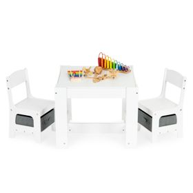 Set de masă și scaune din lemn pentru copii ECOTOYS, EcoToys