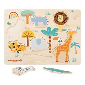 Small Foot Insert puzzle din lemn Safari, small foot