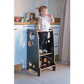 Turnul de învățare Montessori Rings Black, Ourbaby®